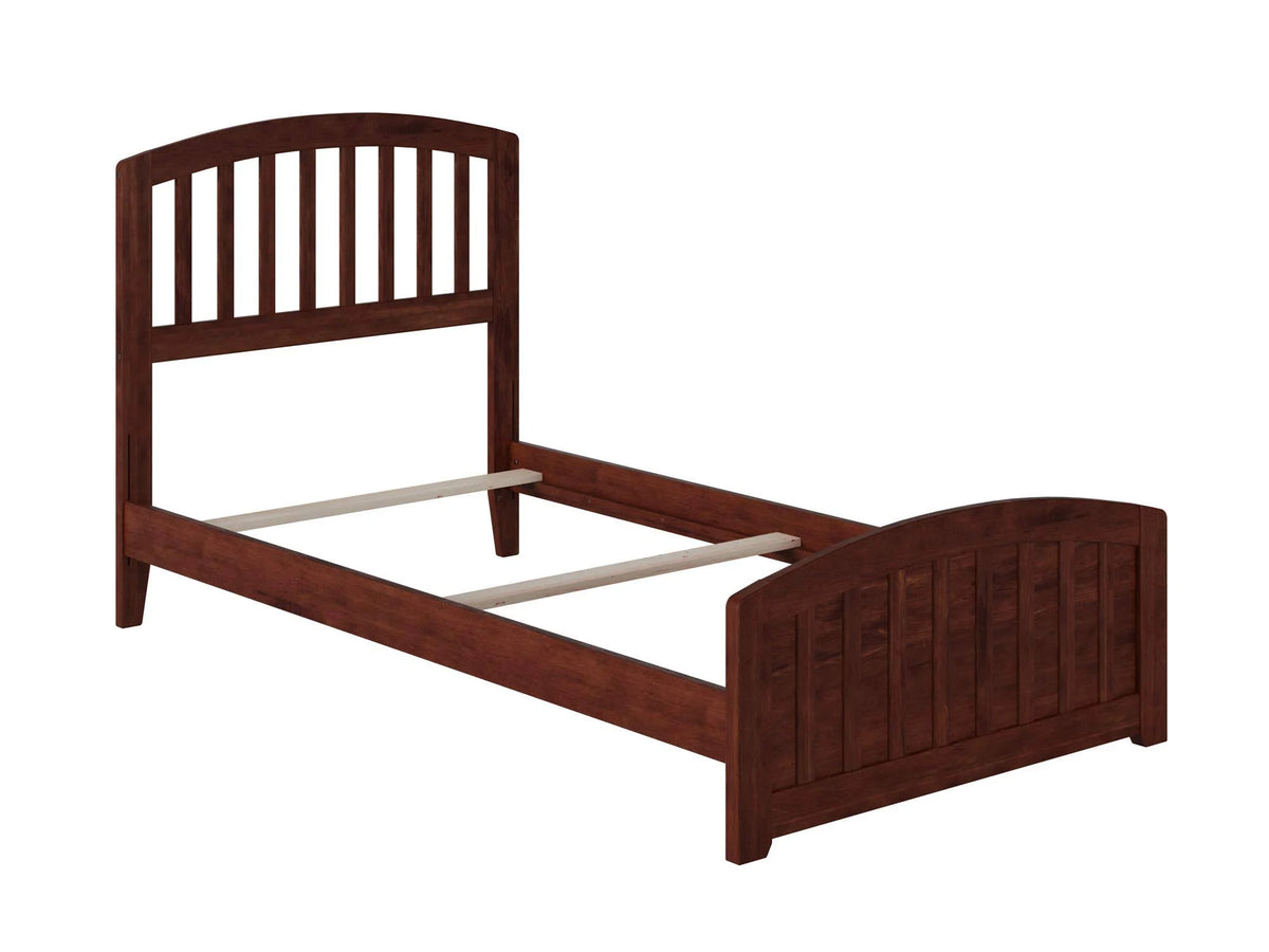 Twin XL Walnut Traditional Bed with Matching Foot Board Z68734