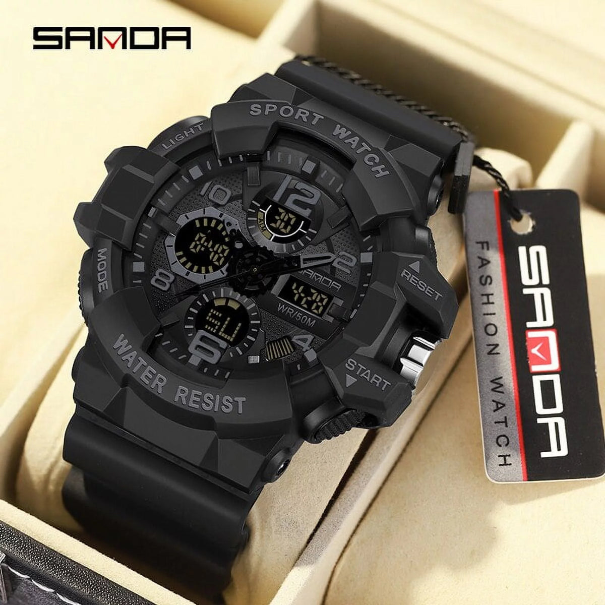 Digital Shock Waterproof Electronic Wristwatch W998342