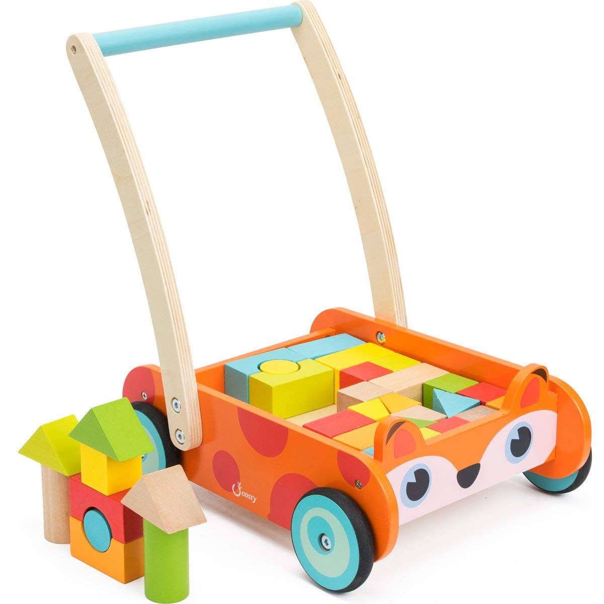 35 Pcs Wooden Baby Learning Walker Push Toy C73989