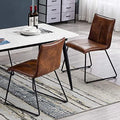 Faux Leather Dining Chairs with Metal Legs K557