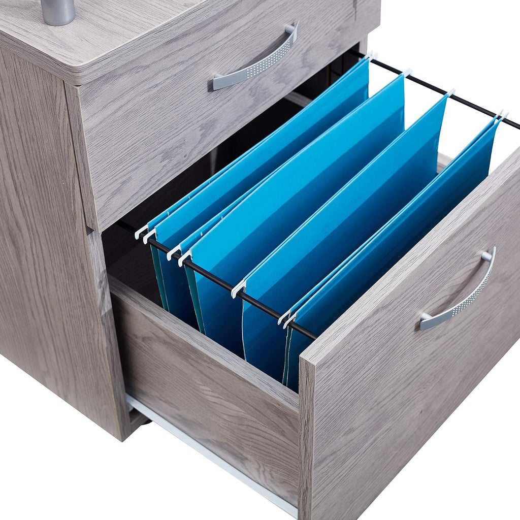 Gray Rolling File Cabinet K271