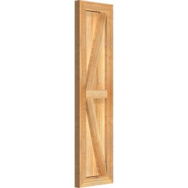 Rough Sawn Western Red Cedar Framed Board-n-Batten Shutters with Z-Bar C14927