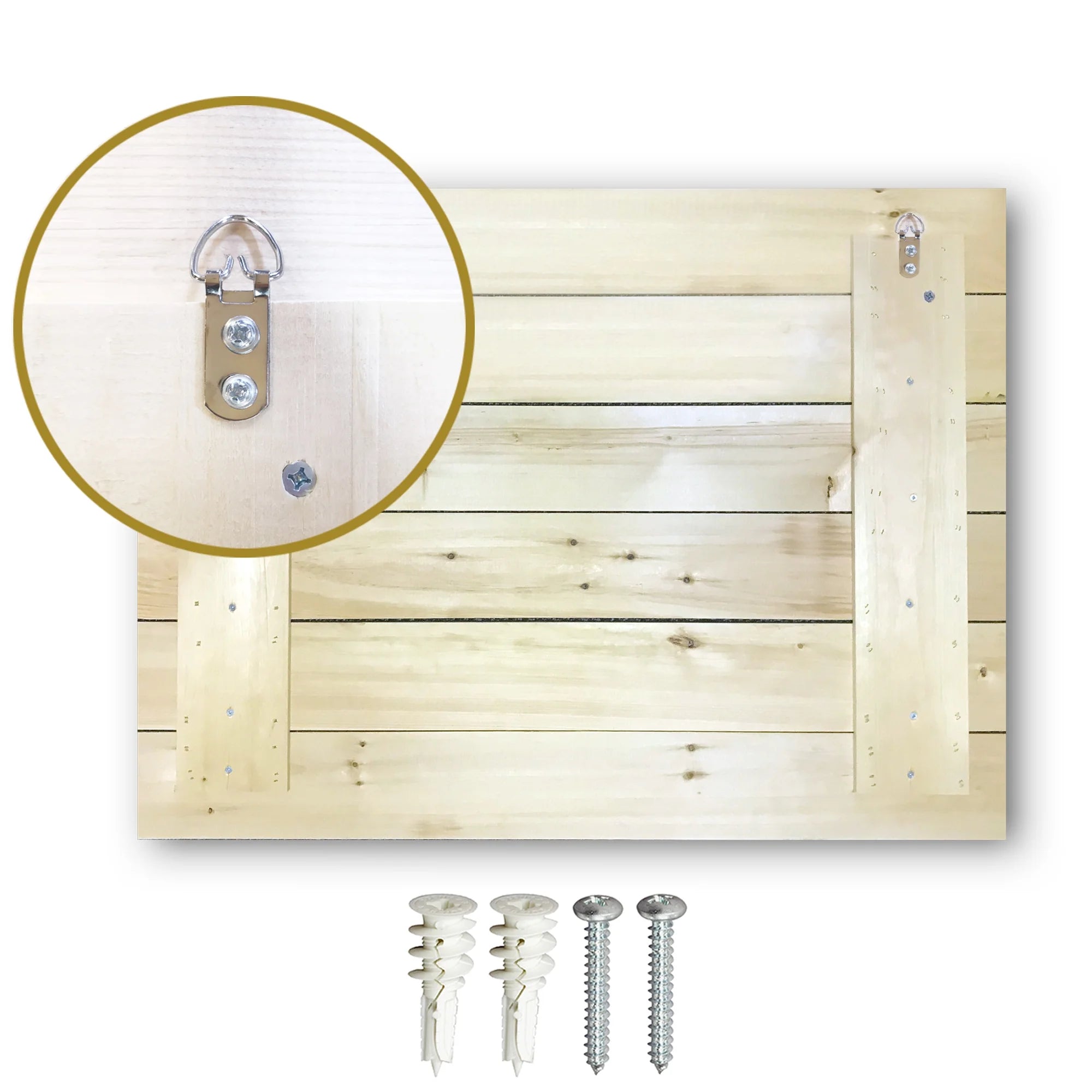 Castles Print on Natural Pine Wood J9234