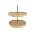 24x22 Almond Polymer Lazy Susan 2-Shelf Z7087