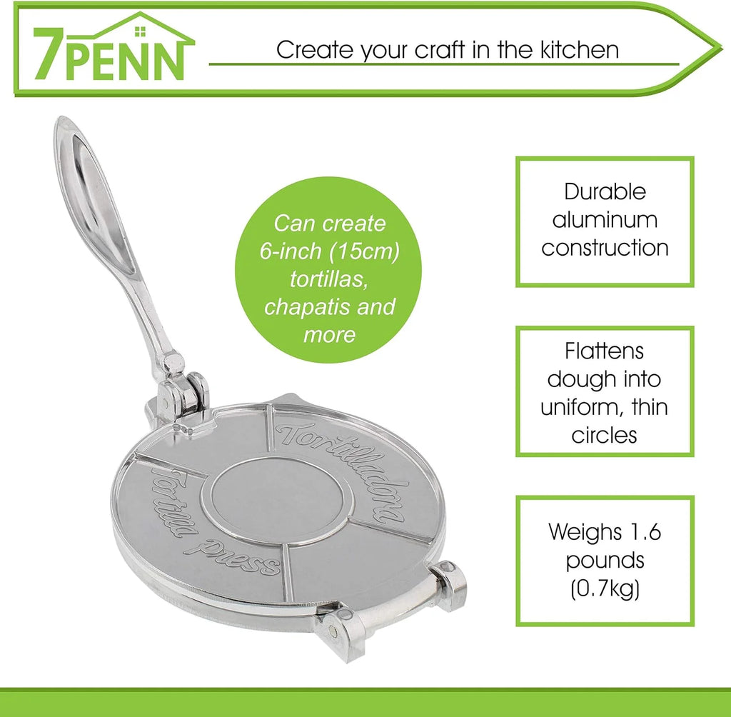Aluminum Tortilla Press 6In A133