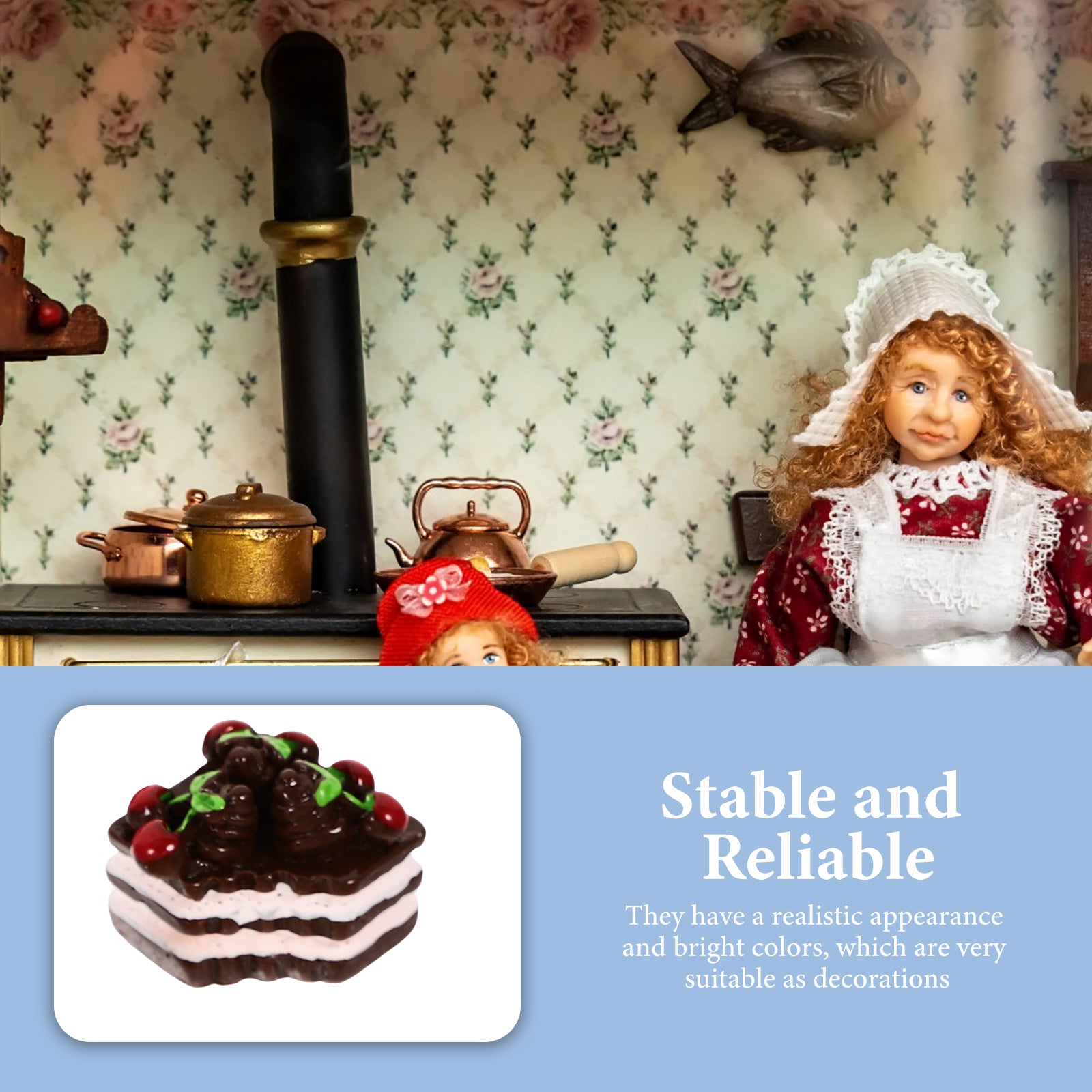 12 Pcs Simulated Mini Cake Ornaments Desserts Model I42236