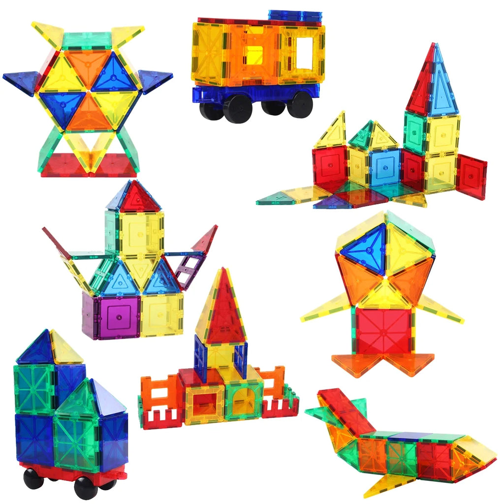 Magnetic Building Blocks Tile Set, 100pc W733500
