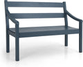 2-Person Acacia Wood Bench with Backrest and Armrest V77684