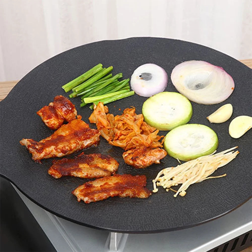 Nonstick BBQ Grill Pan with Metal Handles D6991