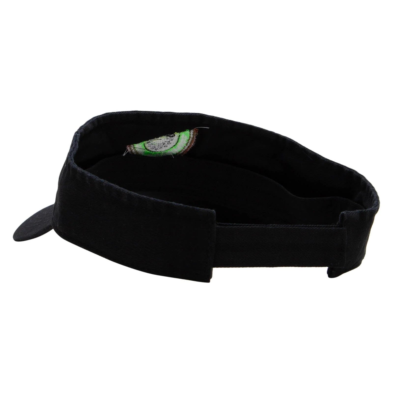 Black Cotton Twill Washed Visor W478