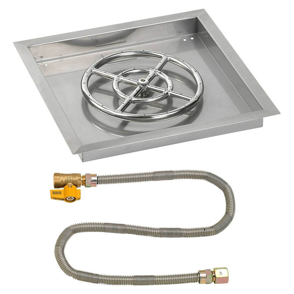 36x22 Square Drop-In Pan with Spark Ignition Kit Propane Fire Pit Ring K551298