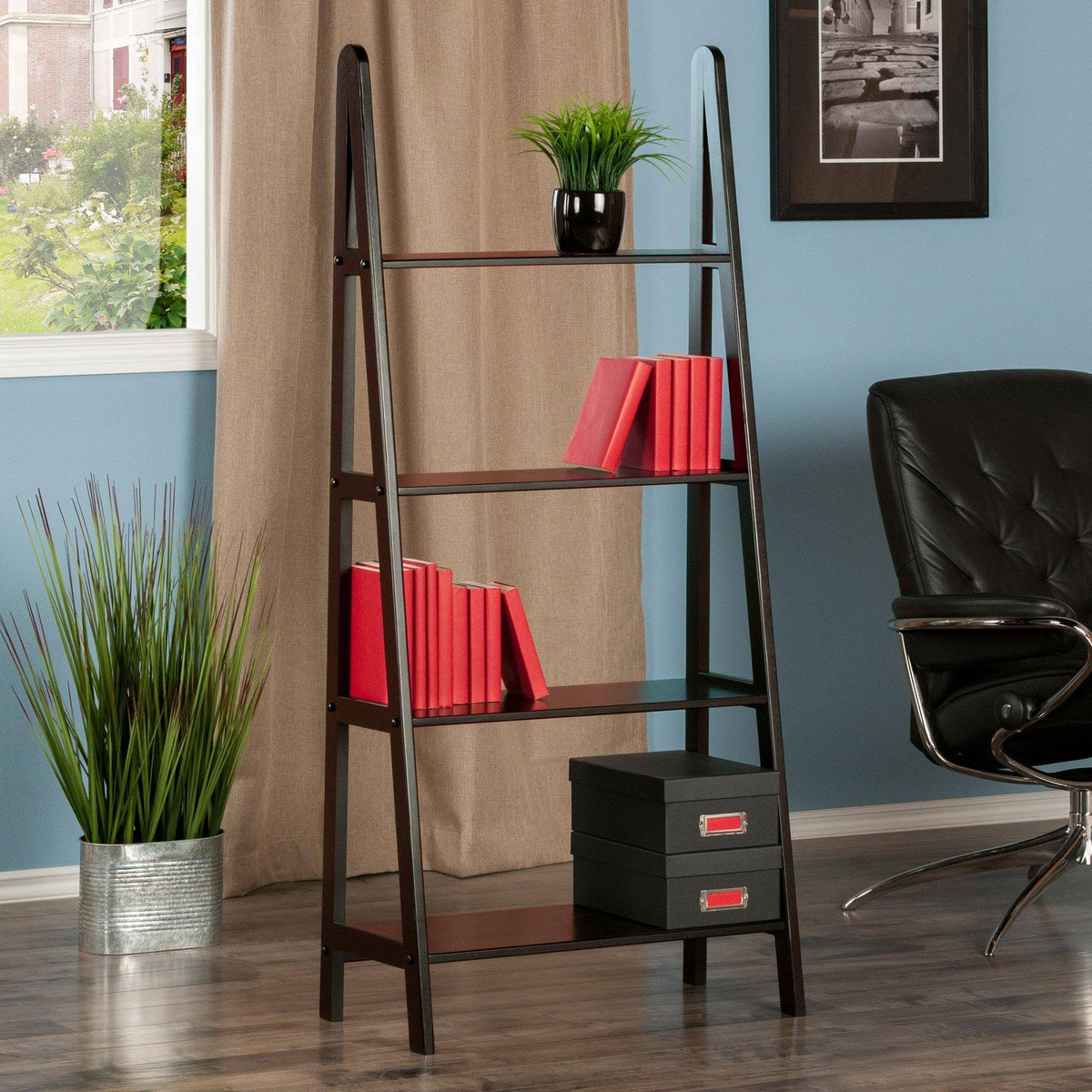 Espresso 4-Tier A-Frame Shelf Y708
