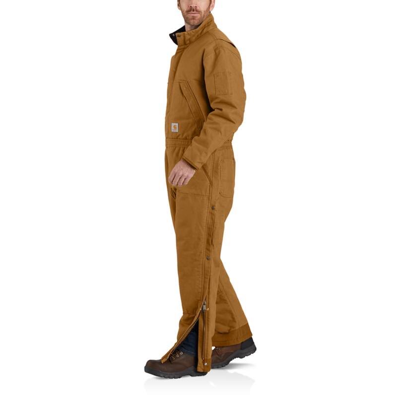 Brown Washed Duck Insulated Coverall I8332