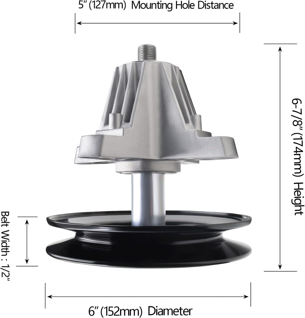 Spindle Assembly with Pulley Tapped Bolt and Zerk Fitting Pack of 2 H3300