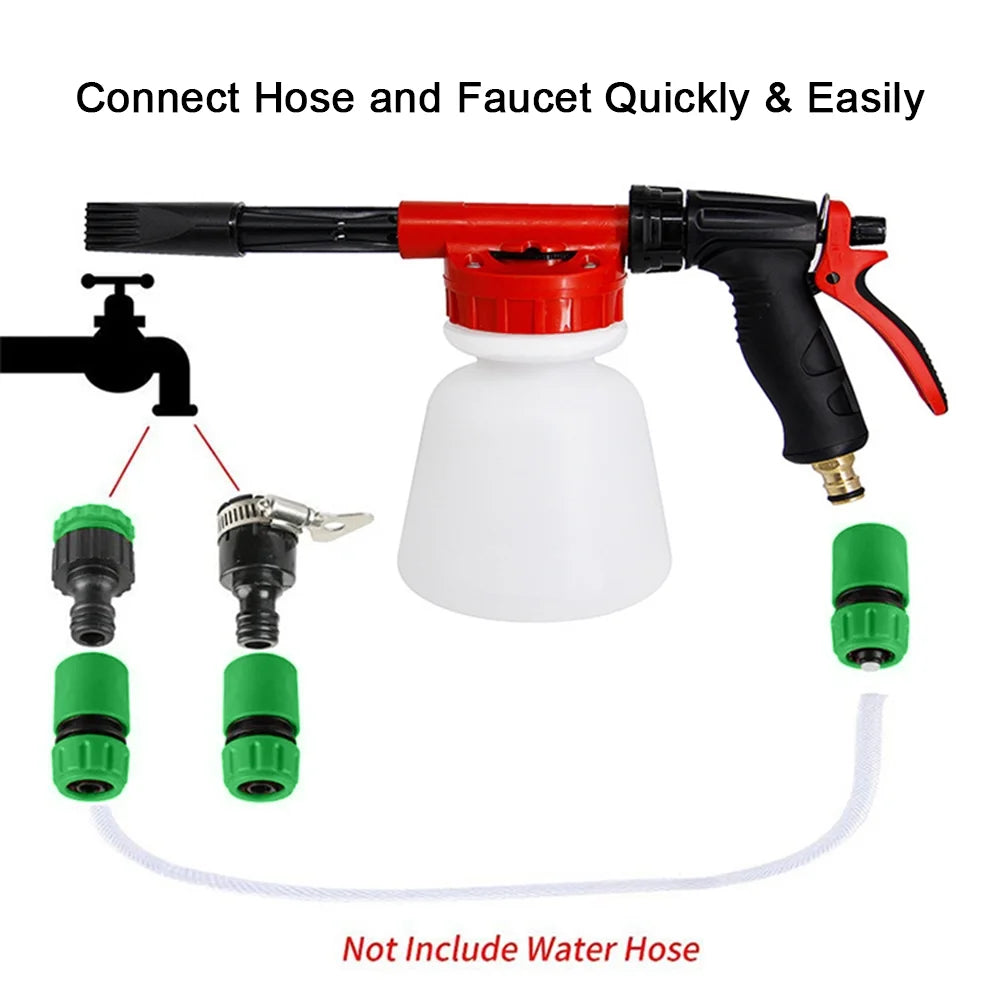 Foam Sprayer Nozzle Kit with 1 Liter Bottle Universal Connectors A701625