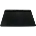 Black Leather Conference Table Pad with Pen Well P345