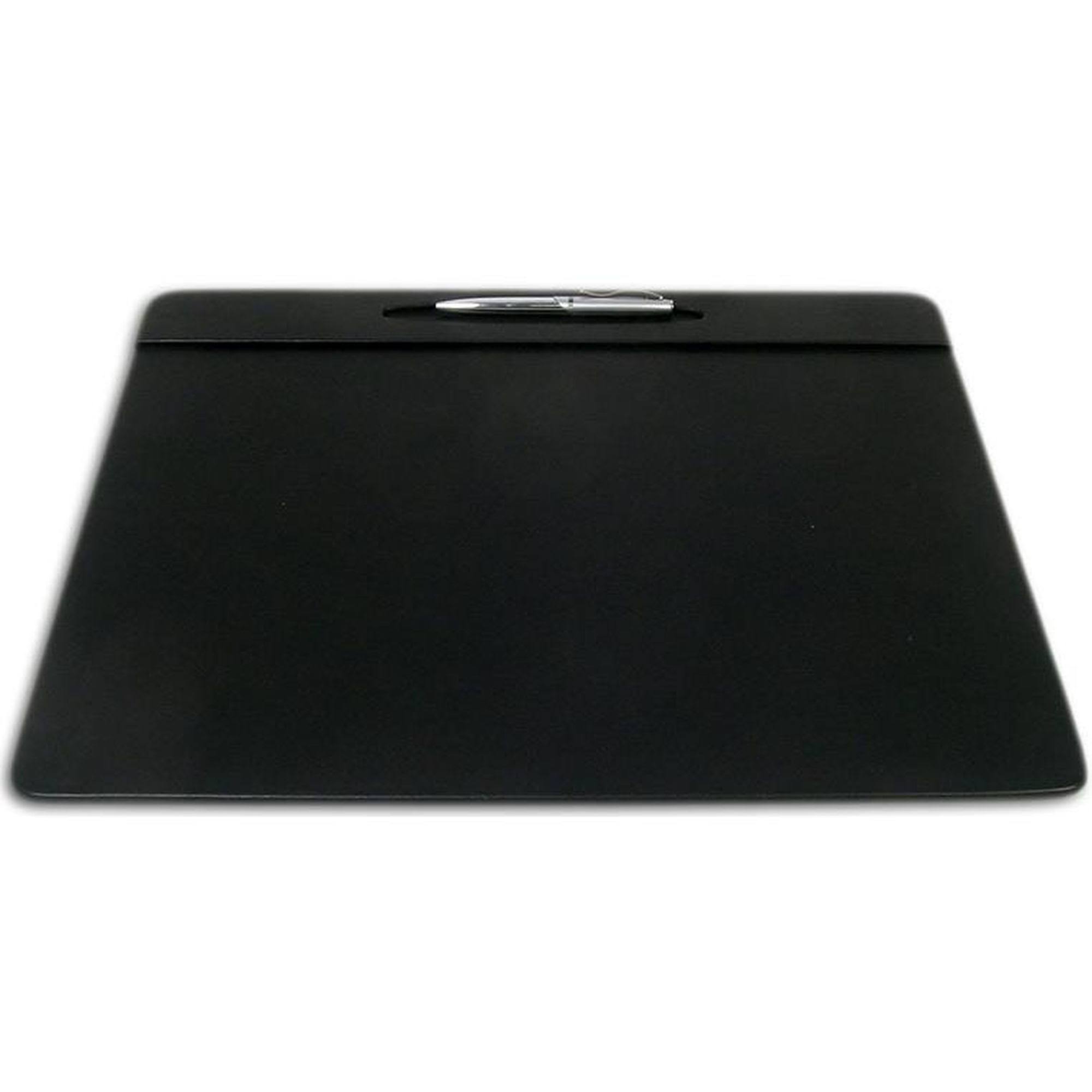 Black Leather Conference Table Pad with Pen Well P345