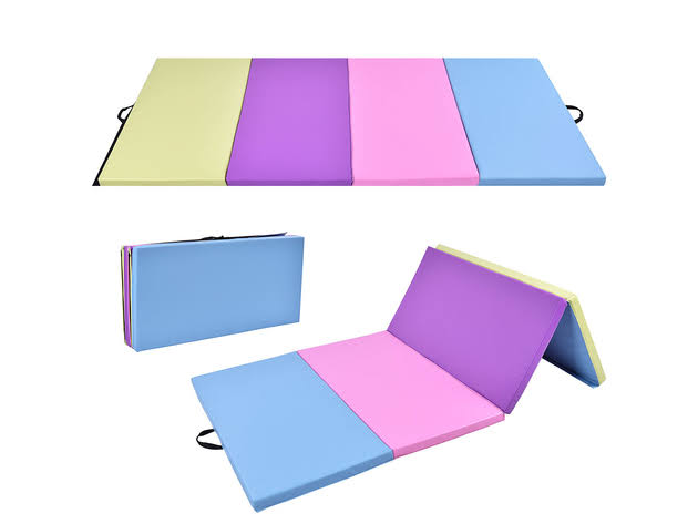 Folding Gymnastics Mat PU Panel Gym Multicolors W19622