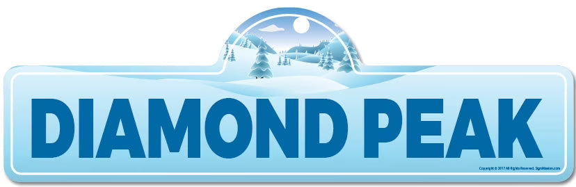 Street Sign Ski Décor D526