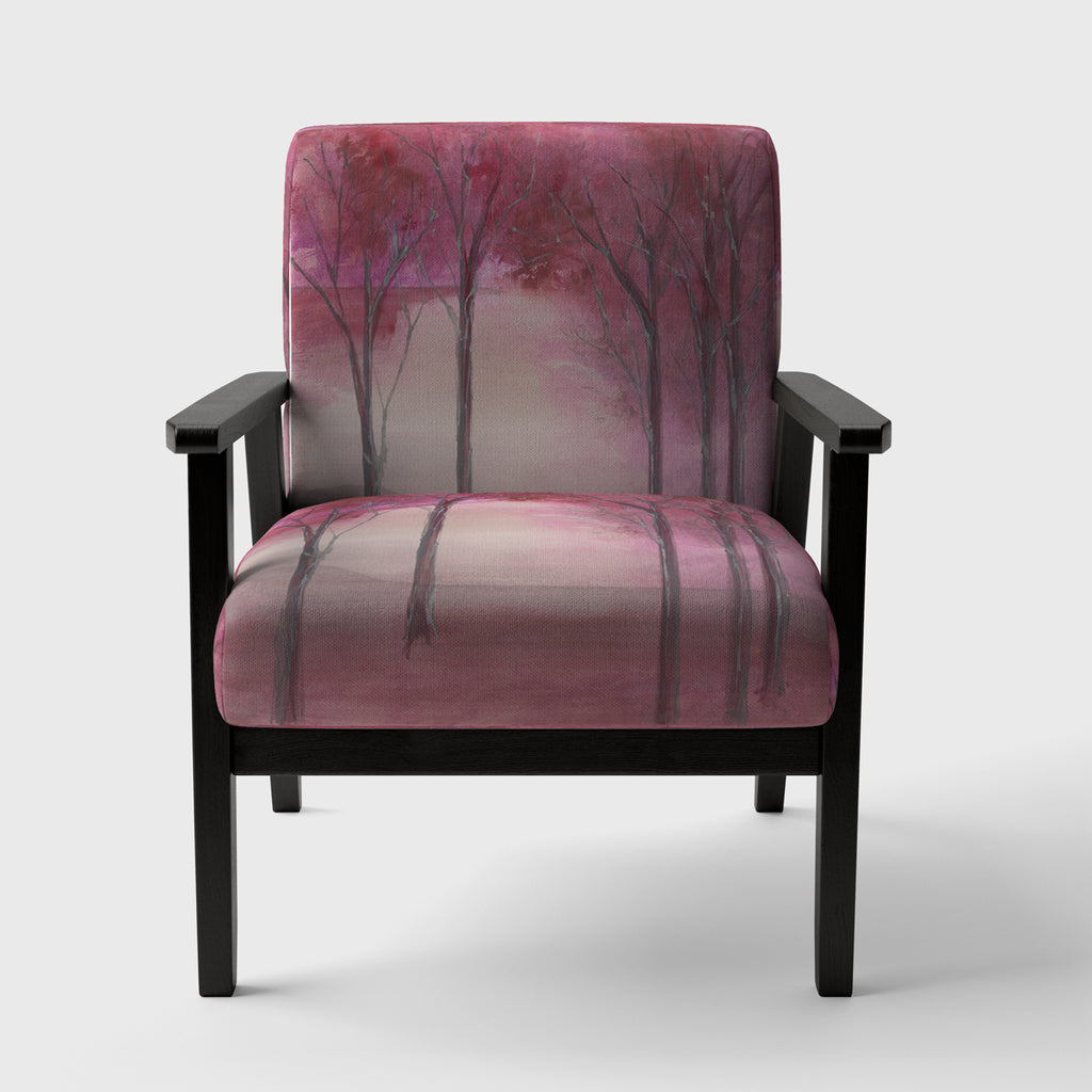 Pink Forest Upholstered Traditional Accent Chair T253