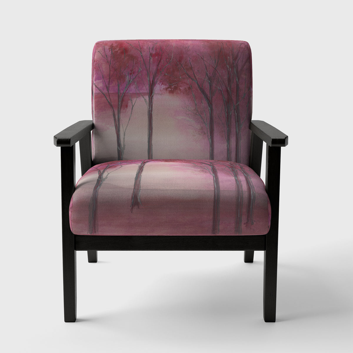 Pink Forest Upholstered Traditional Accent Chair T253