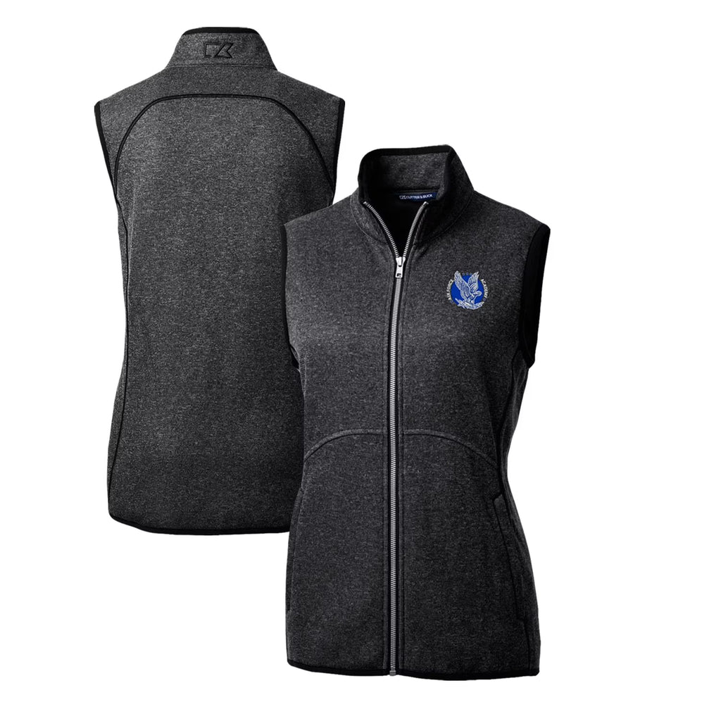 Heather Charcoal Full-Zip Sweater-Knit Vest B760075