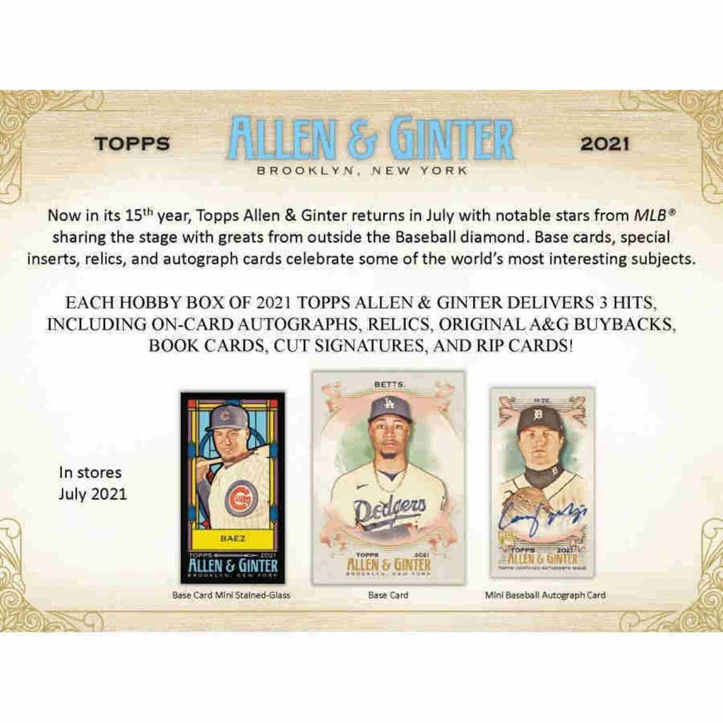 2021 Topps Allen Ginter Baseball Hobby S754006