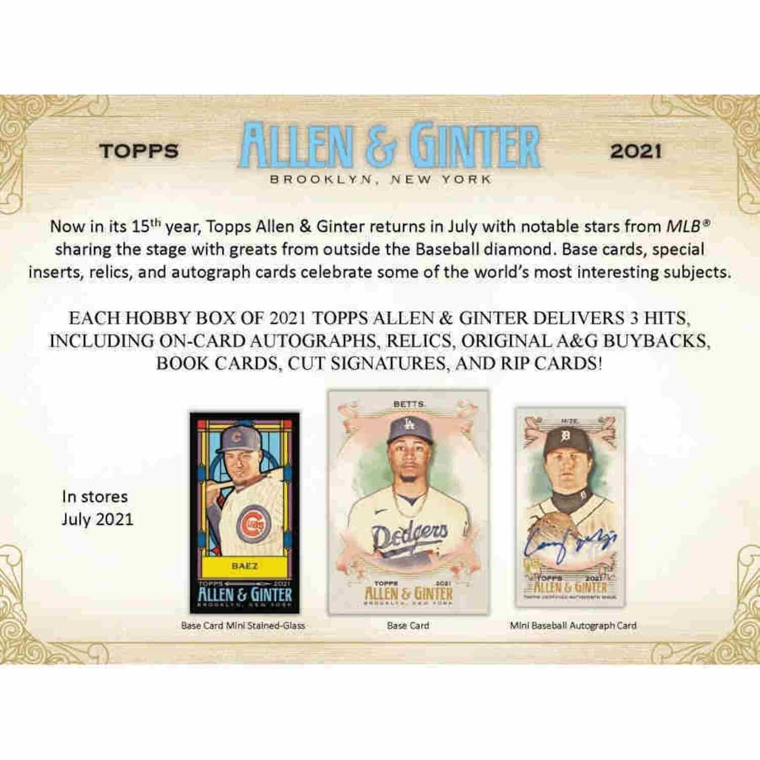 2021 Topps Allen Ginter Baseball Hobby S754006