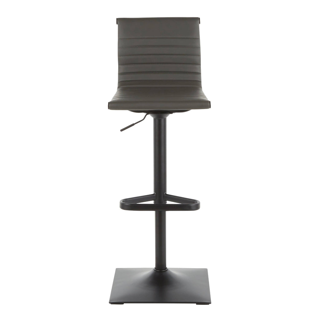 Black Metal Grey PU Barstool U660