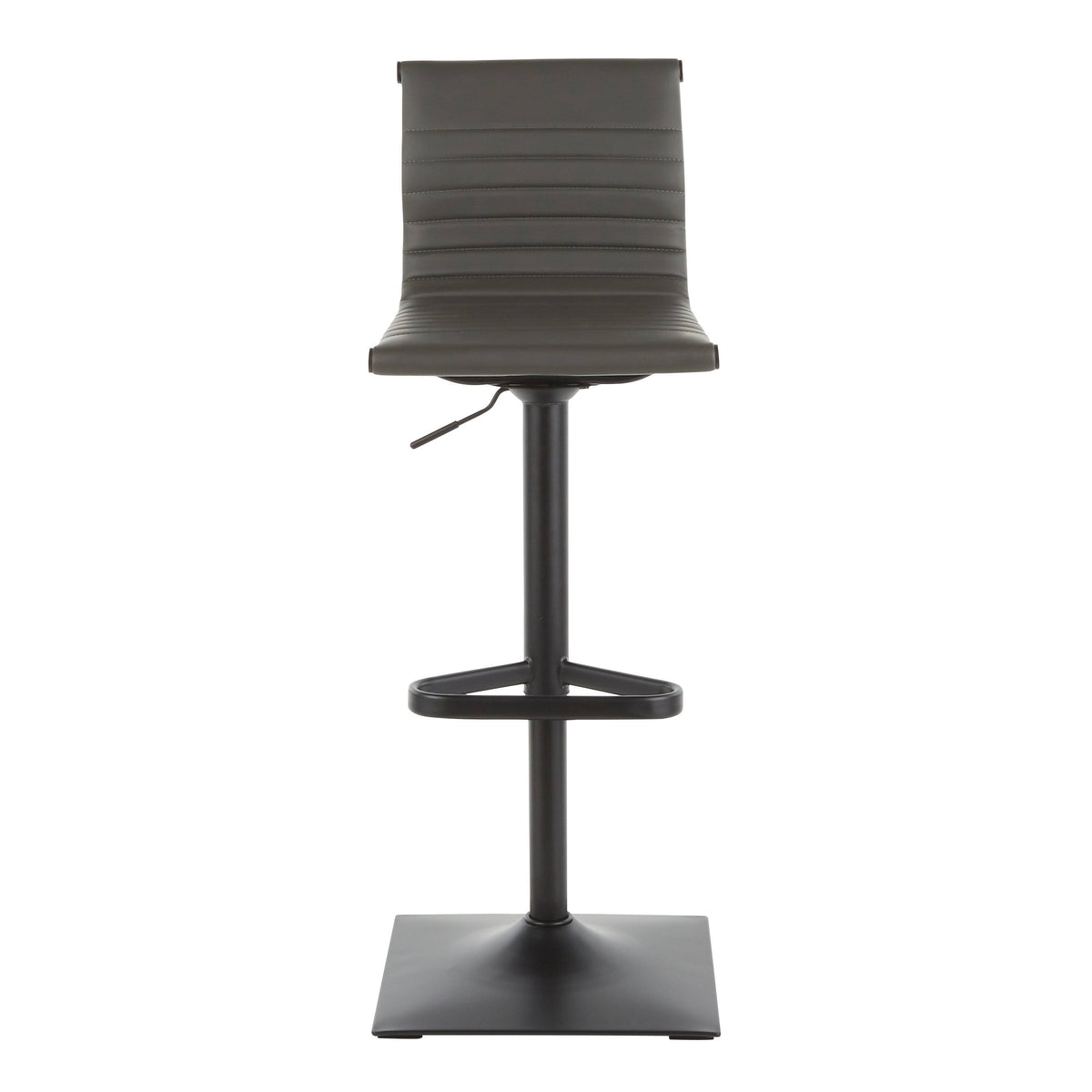 Black Metal Grey PU Barstool U660