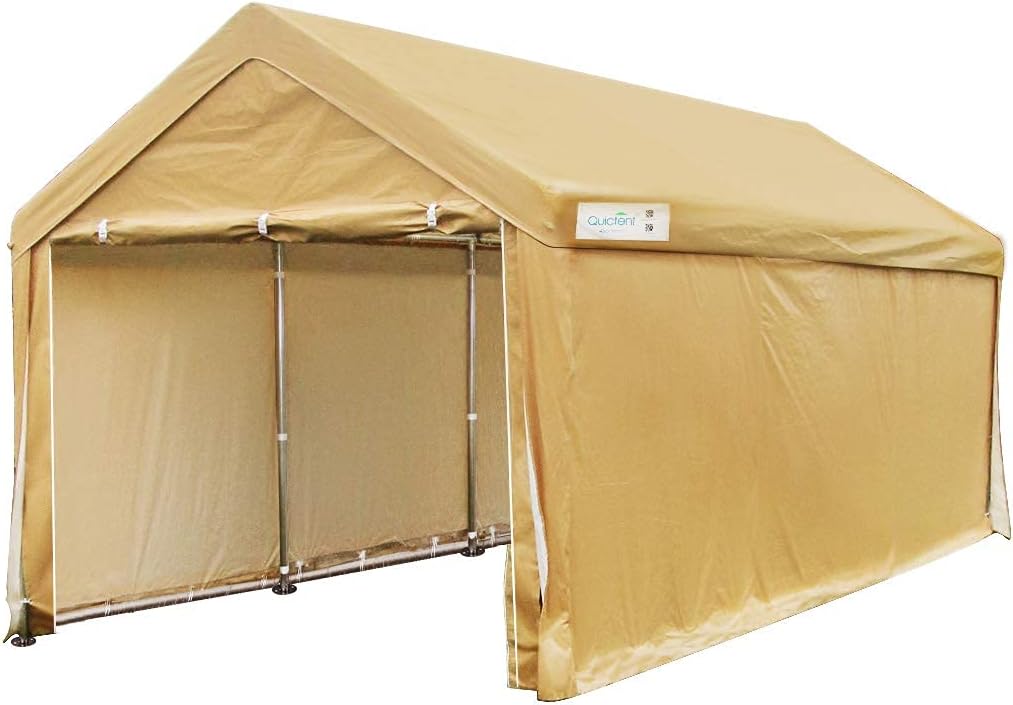 13'X20' Heavy Duty Galvanized Car Canopy with Reinforced Ground Bars N6582