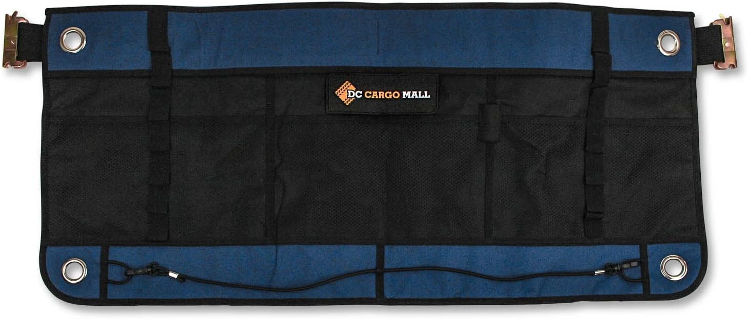 E-Track Hanging Trailer Organizers with Mesh Pockets, 34 in Long x 15 in Tall, 4-Pack O877958
