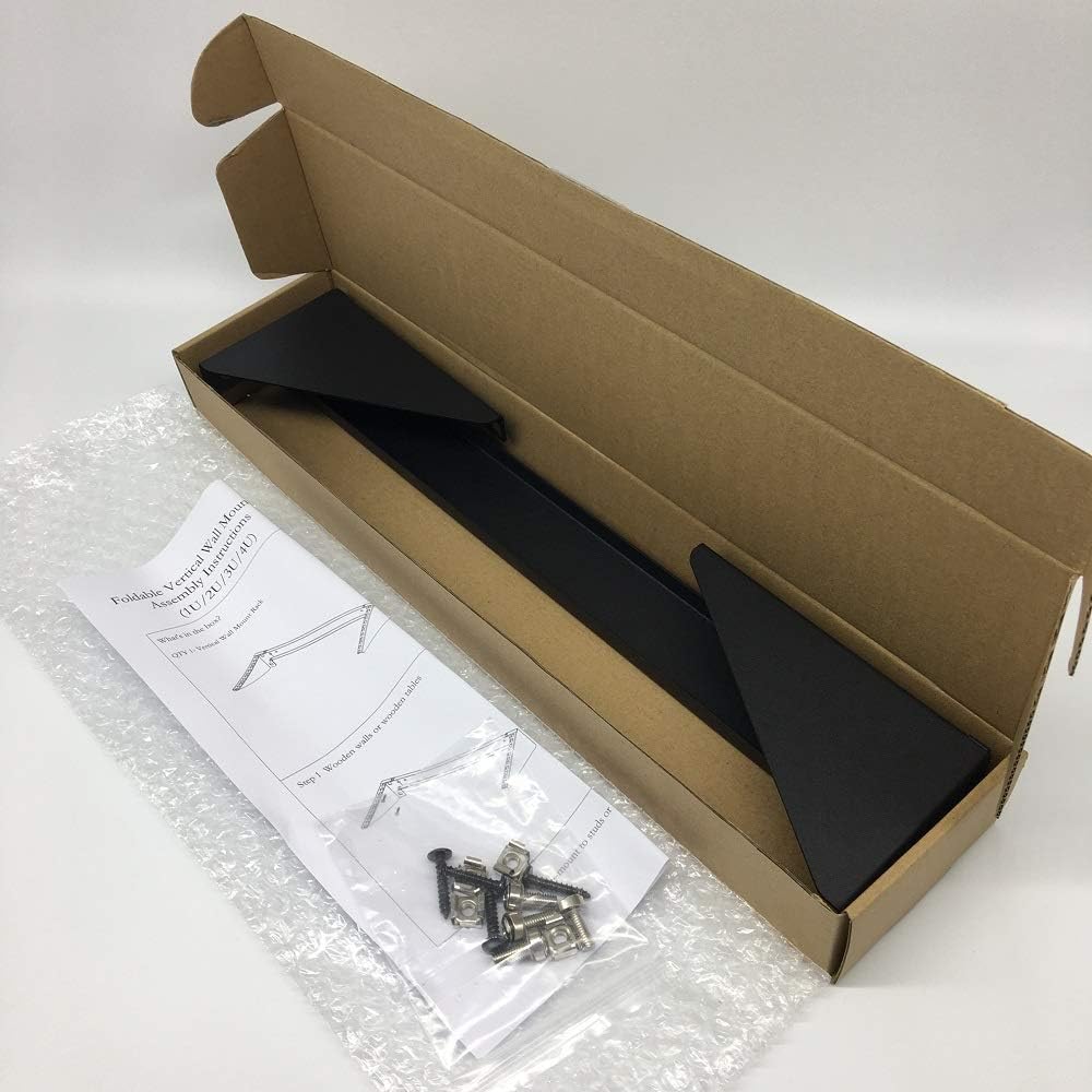 2U Light-Loading Foldable 19 Inches Cold Rolled Steel Vertical Wall Mount Rack R100791