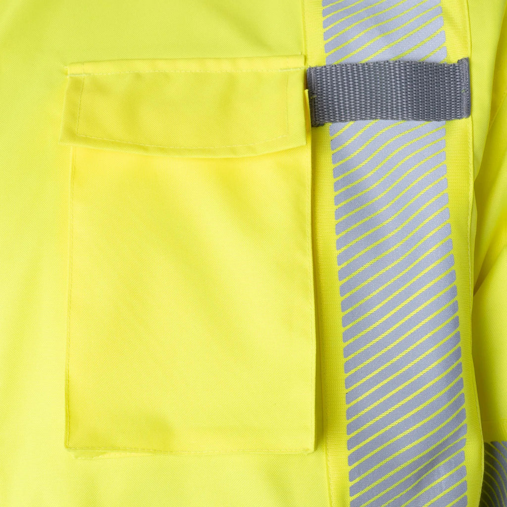 Hi-Vis Safety Jacket with Removable Hood, Yellow, XL F3486