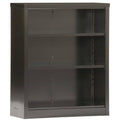 Black Steel Bookcase with 2 Adjustable Shelves M65500
