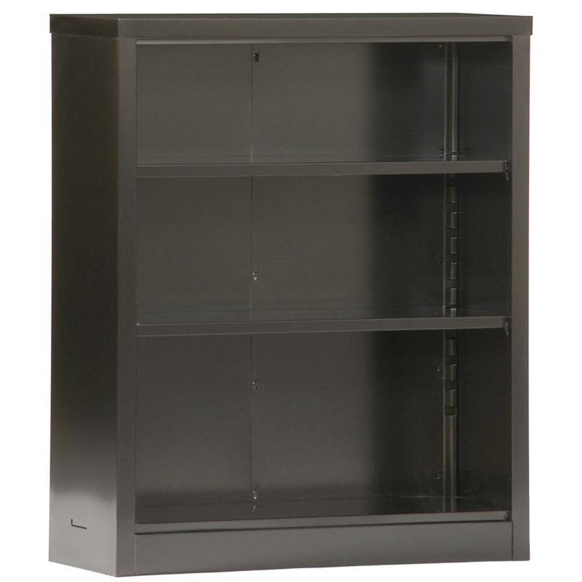 Black Steel Bookcase with 2 Adjustable Shelves M65500