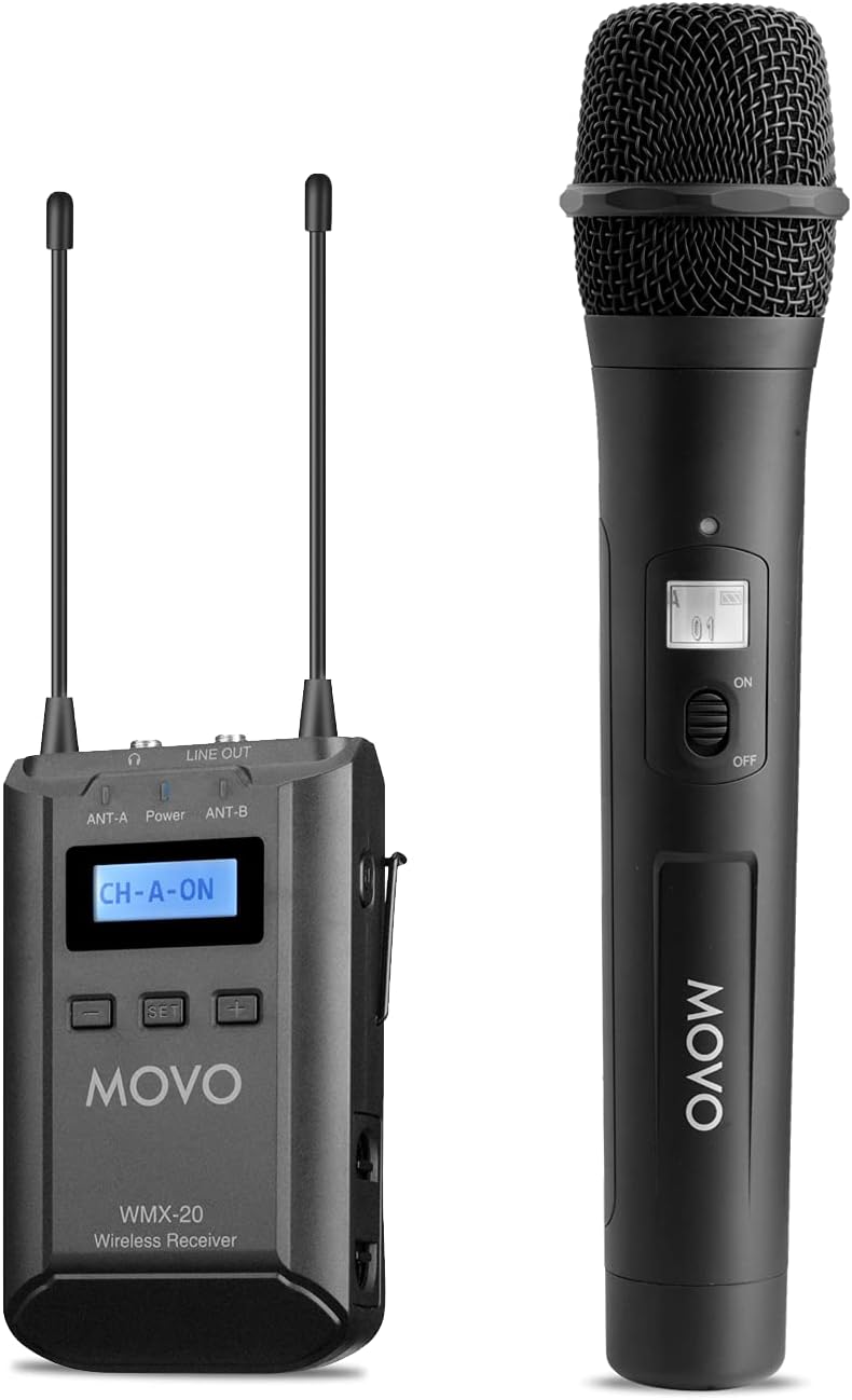 Wireless Handheld Microphone System with Receiver, 48 Channels UHF L80720