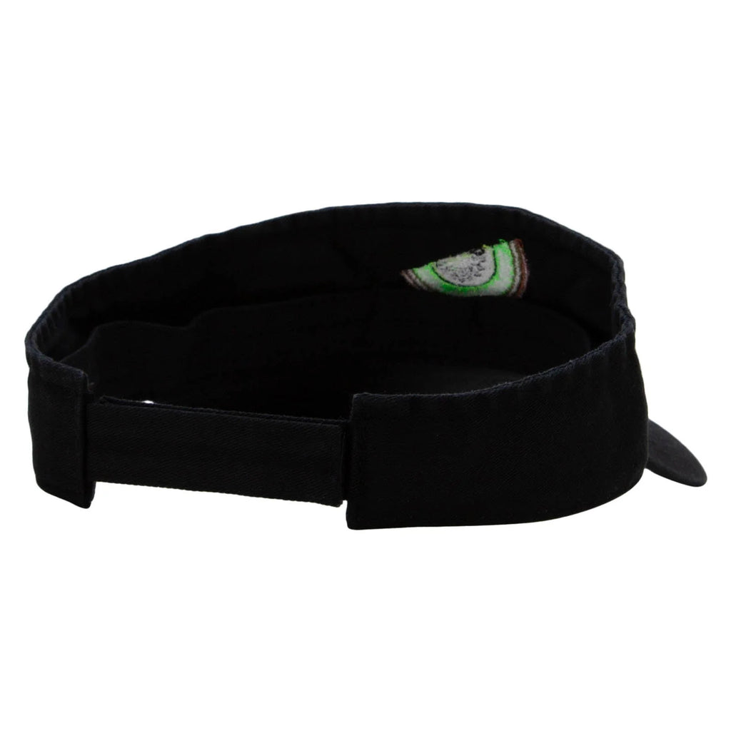 Black Cotton Twill Washed Visor W478