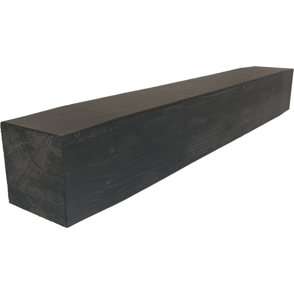 Sandblasted Faux Wood Fireplace Mantel, Aged Ash Q734