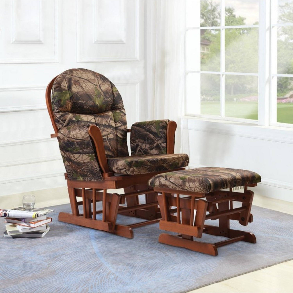 Camouflage Glider Chair and Ottoman O4560