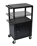 Black Endura Presentation Cart with Cabinet L5822