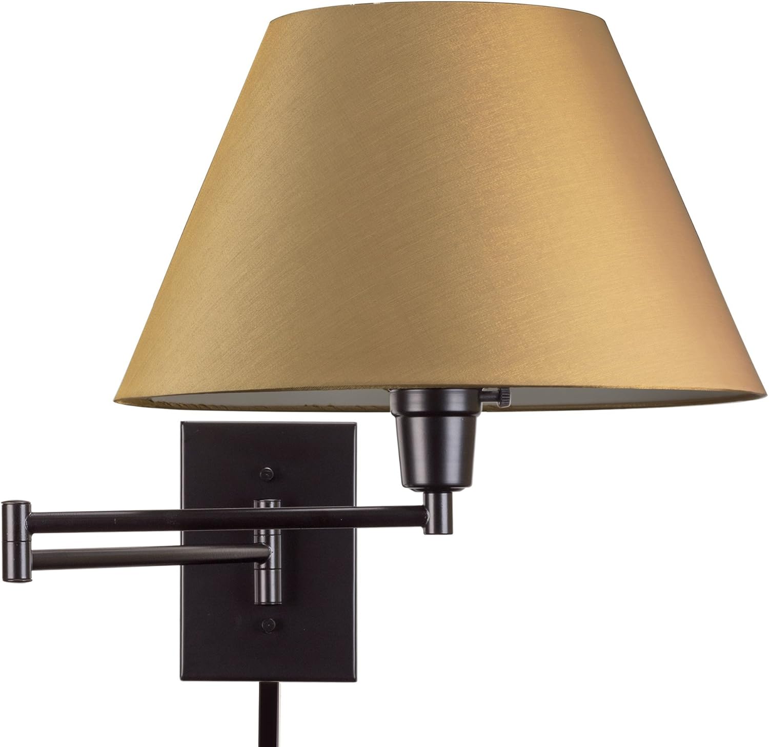 Black Swing Arm Wall Lamp with Opaque Paper Shade W56051