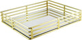 Gold Metal Rail Decorative Mirror Base Tray Y120480