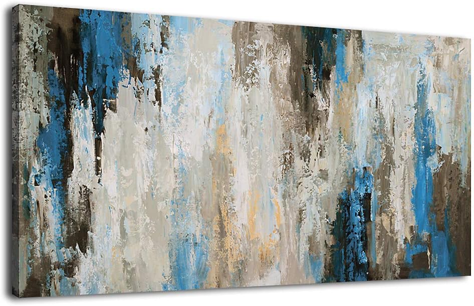 Framed Abstract Canvas Wall Art 20 x 40 A663831