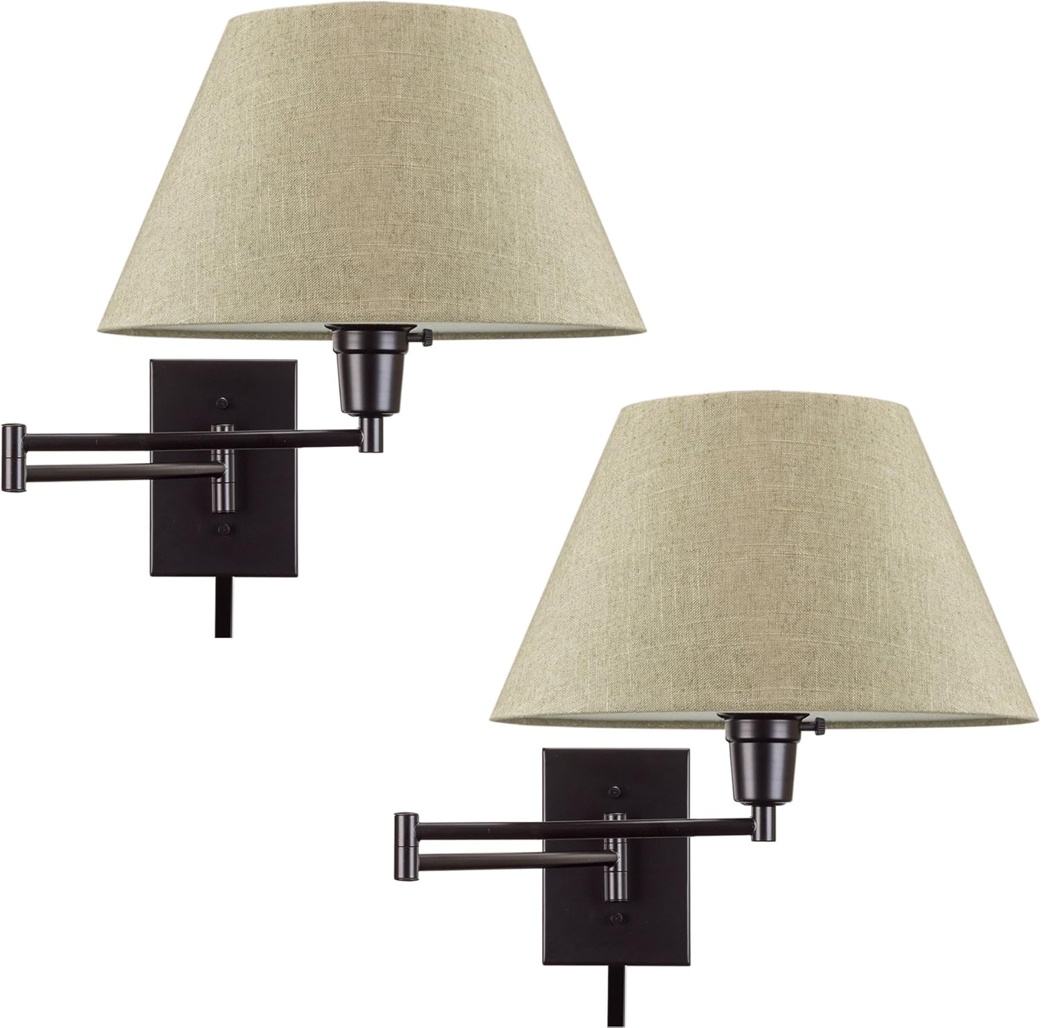 Black Swing Arm Wall Lamp with Opaque Paper Shade W56051