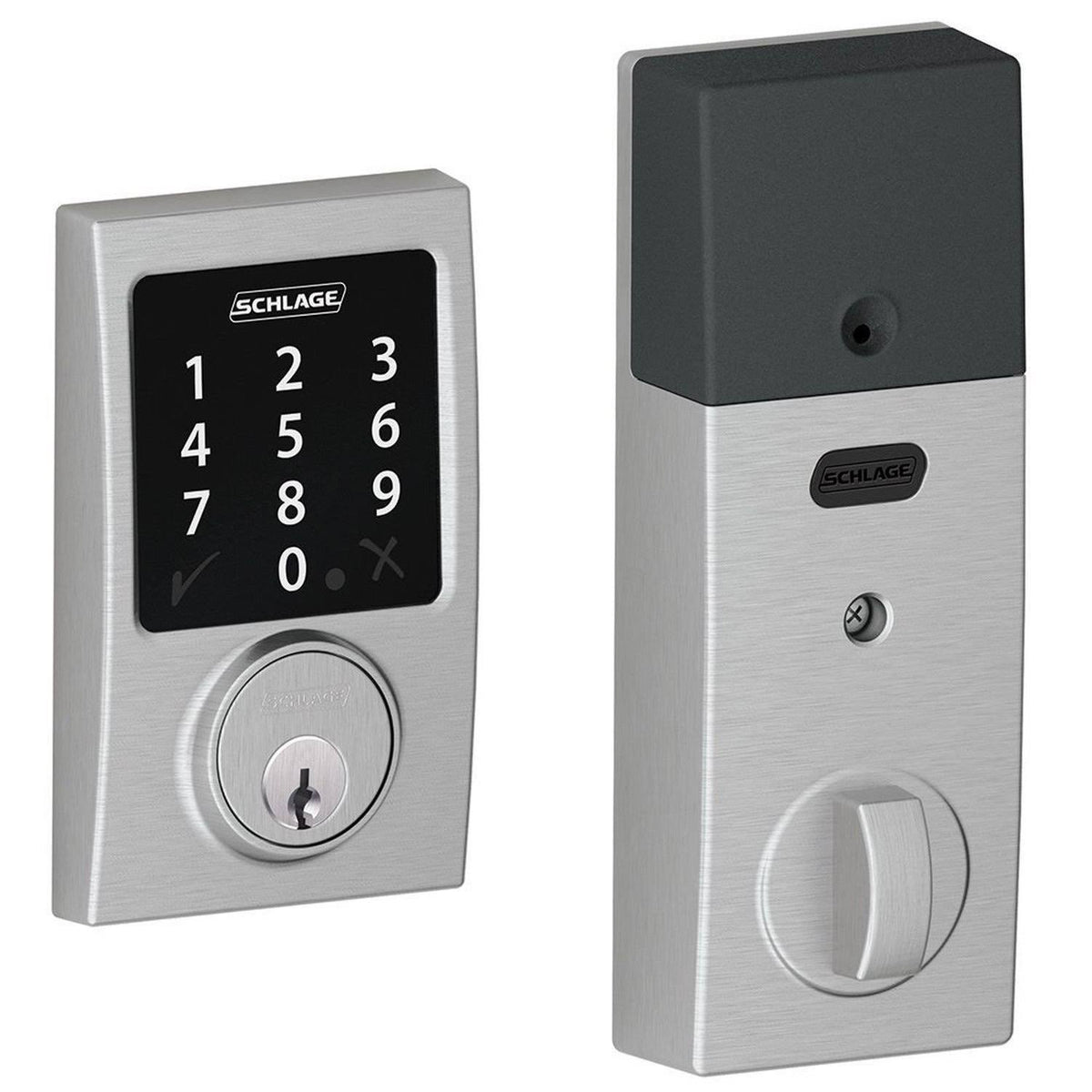 Satin Chrome Touchscreen Deadbolt N6658