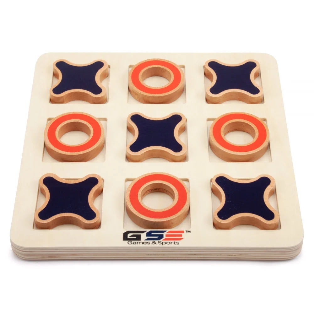 10" Wooden Tic-Tac-Toe Game Set D560