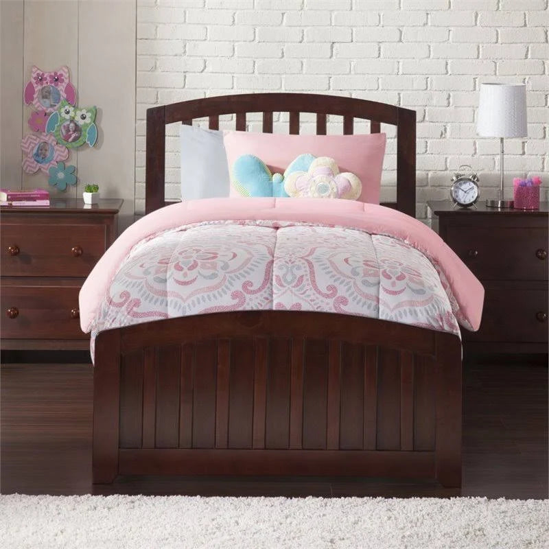 Twin XL Walnut Traditional Bed with Matching Foot Board Z68734