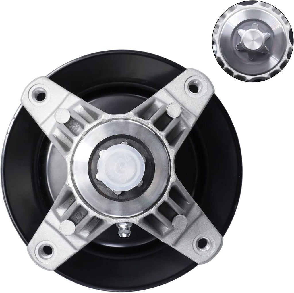 Spindle Assembly with Pulley Tapped Bolt and Zerk Fitting Pack of 2 H3300