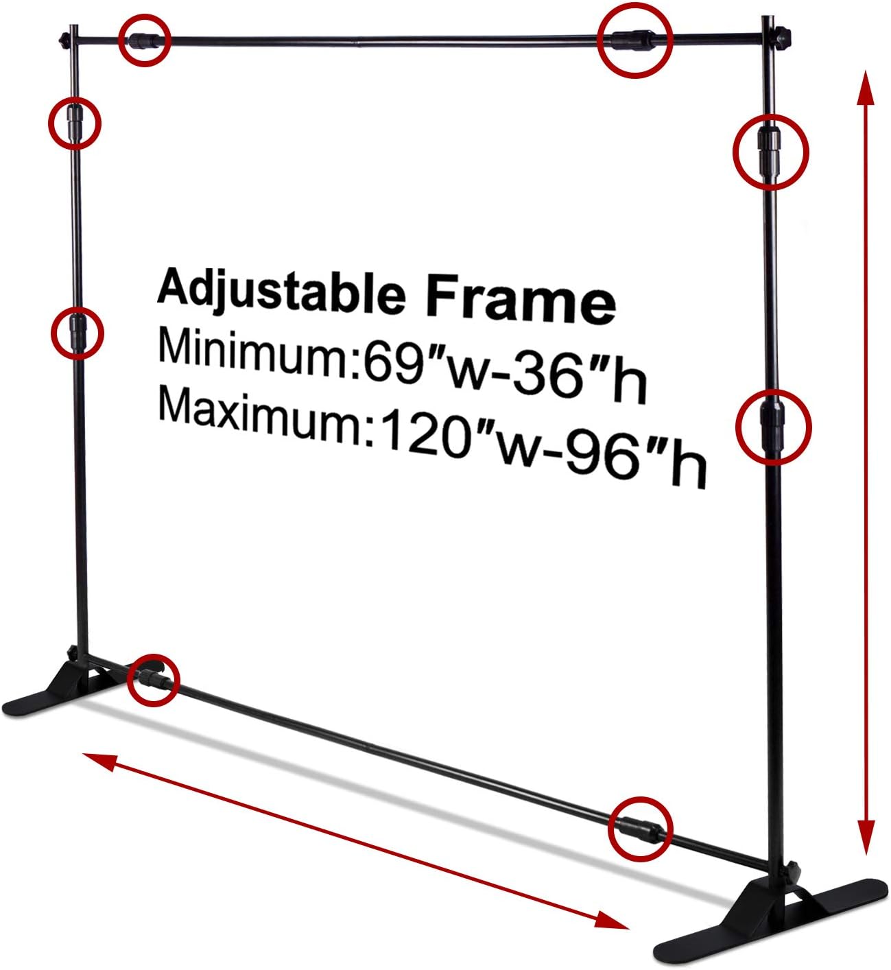 Heavy Duty Backdrop Banner Stand Kit with Carrying Bag B94485